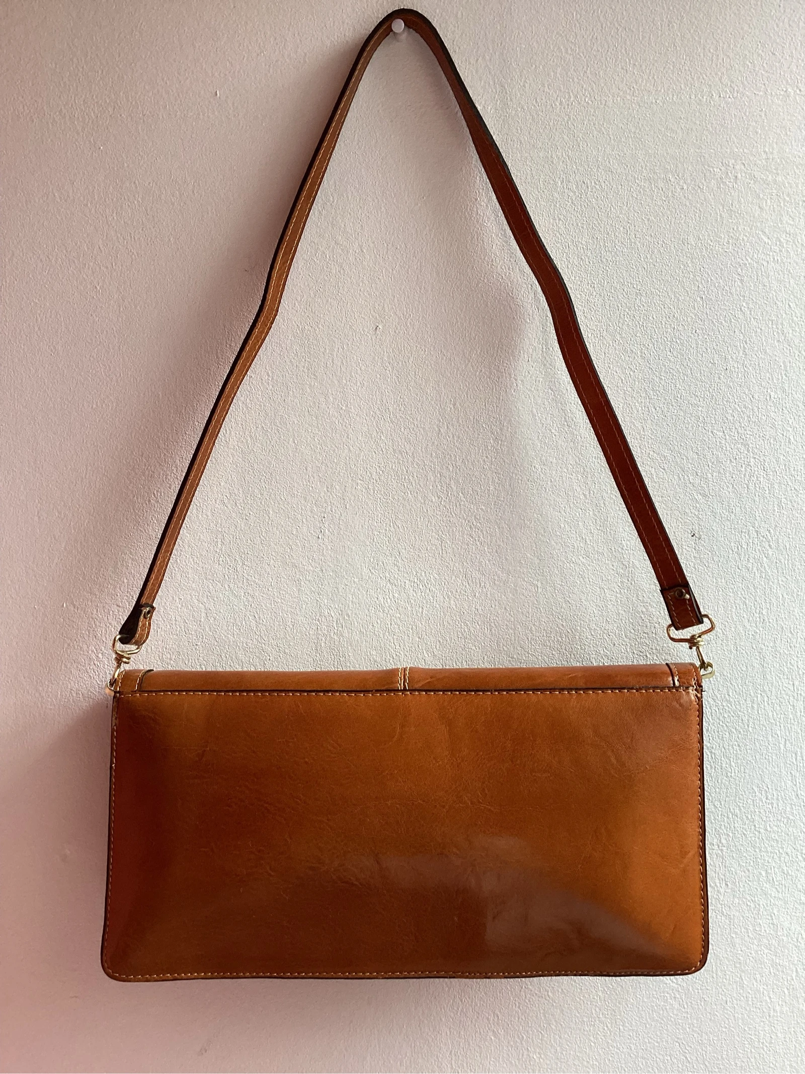 Bolsa de ombro em cor Cognac Jacques Esterel – photo 3